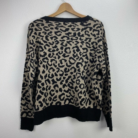 Dex Leopard Animal Print Pullover Sweater Large - Picture 4 of 4